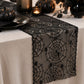 Halloween Black Lace Skull Cutout Table Runner