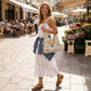 Crochet Shoulder Bag with Flower Applique and Wide Strap