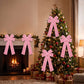 5pc Velvet Christmas Bows with Long Tails