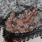 Lightweight Lace Floral Head Scarf Fringe Triangular Shawl