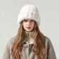 Fuzzy Knit Beanie Hat Soft Plush Cuffed Winter Cold Weather Cap