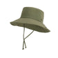 Foldable Wide Brim Bucket Hat with Chin Strap for Sun Protection and Outdoor Hiking Travel Beach Adventures