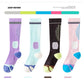 3-Pair Set Colorblock Athletic Knee-High Socks with Cushioned Heel Arch Support for Daily Fitness