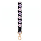 Floral Braided Wrist Strap with Swivel Clasp