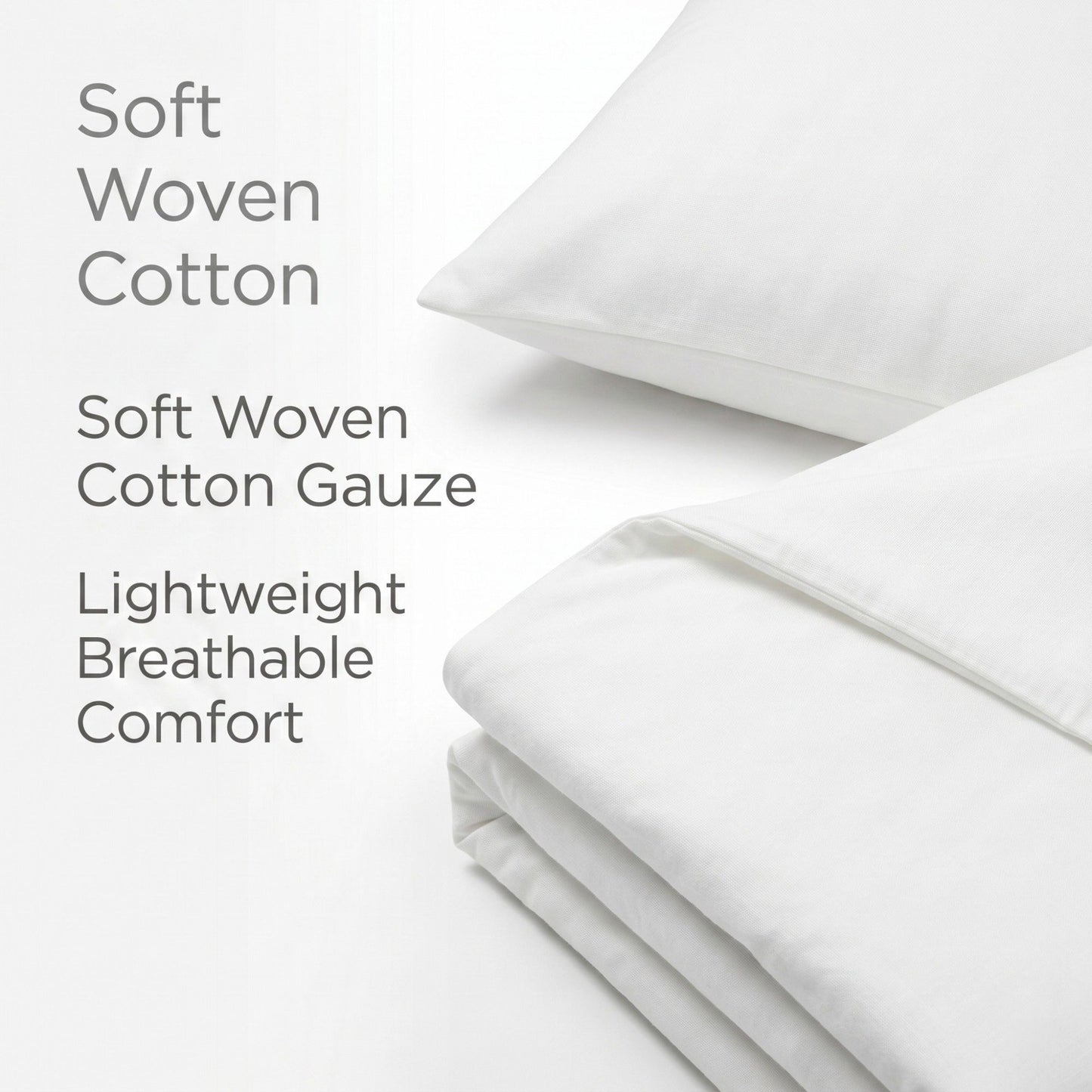 4-Piece Cotton Washed Bedding Set with Duvet Cover Flat Sheet and Pillowcases Textured Woven Finish