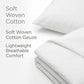 4-Piece Cotton Washed Bedding Set with Duvet Cover Flat Sheet and Pillowcases Textured Woven Finish