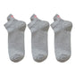 3-Pack Cotton Ankle Socks with Bow Knit Pattern Soft Breathable Low-Cut Design