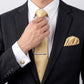 Men's Formal Tie Gift Set with Pocket Square Cufflinks Tie Clip and Gift Box
