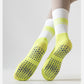 3 Pairs Non-Slip Yoga Crew Socks Soft Cotton Grip Sole Ribbed Cuff for Fitness