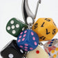 Dice Charm Keychain with Multi Dice Pendant Set Game Theme Bag Charm Key Ring Accessory