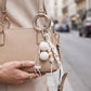 2-Piece Multi-Element Bag Charm with Hanging Strap and Decorative Accents