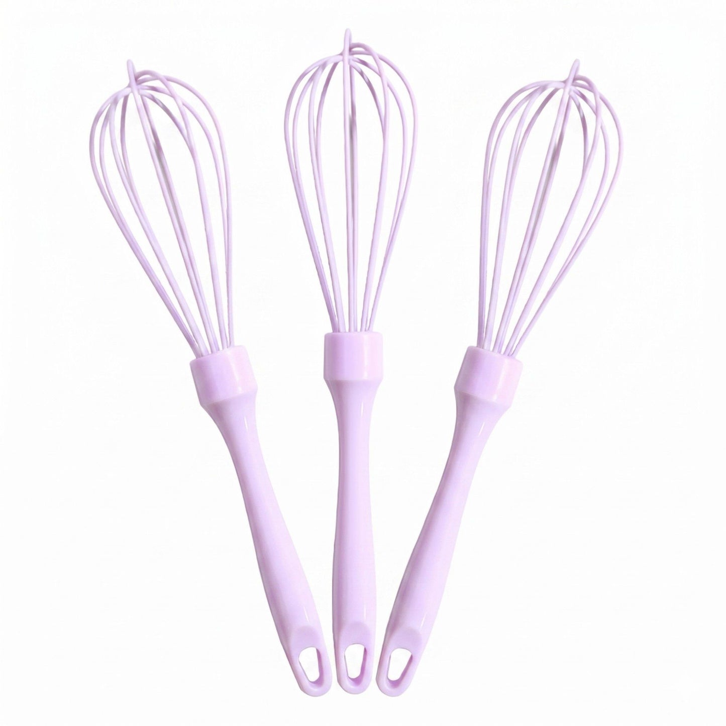 3-Piece Mini Silicone Whisk Set for Baking, Mixing and Kitchen Prep