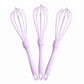 3-Piece Mini Silicone Whisk Set for Baking, Mixing and Kitchen Prep