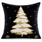 Christmas Tree Embroidered Decorative Throw Pillow Cover (Single Piece)