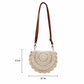 Crochet Crossbody Bag with Scalloped Flap Magnetic Closure and Shoulder Strap