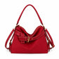 Slouchy Shoulder Hobo Bag with Adjustable Strap Buckle Detail and Inner Zip Pocket
