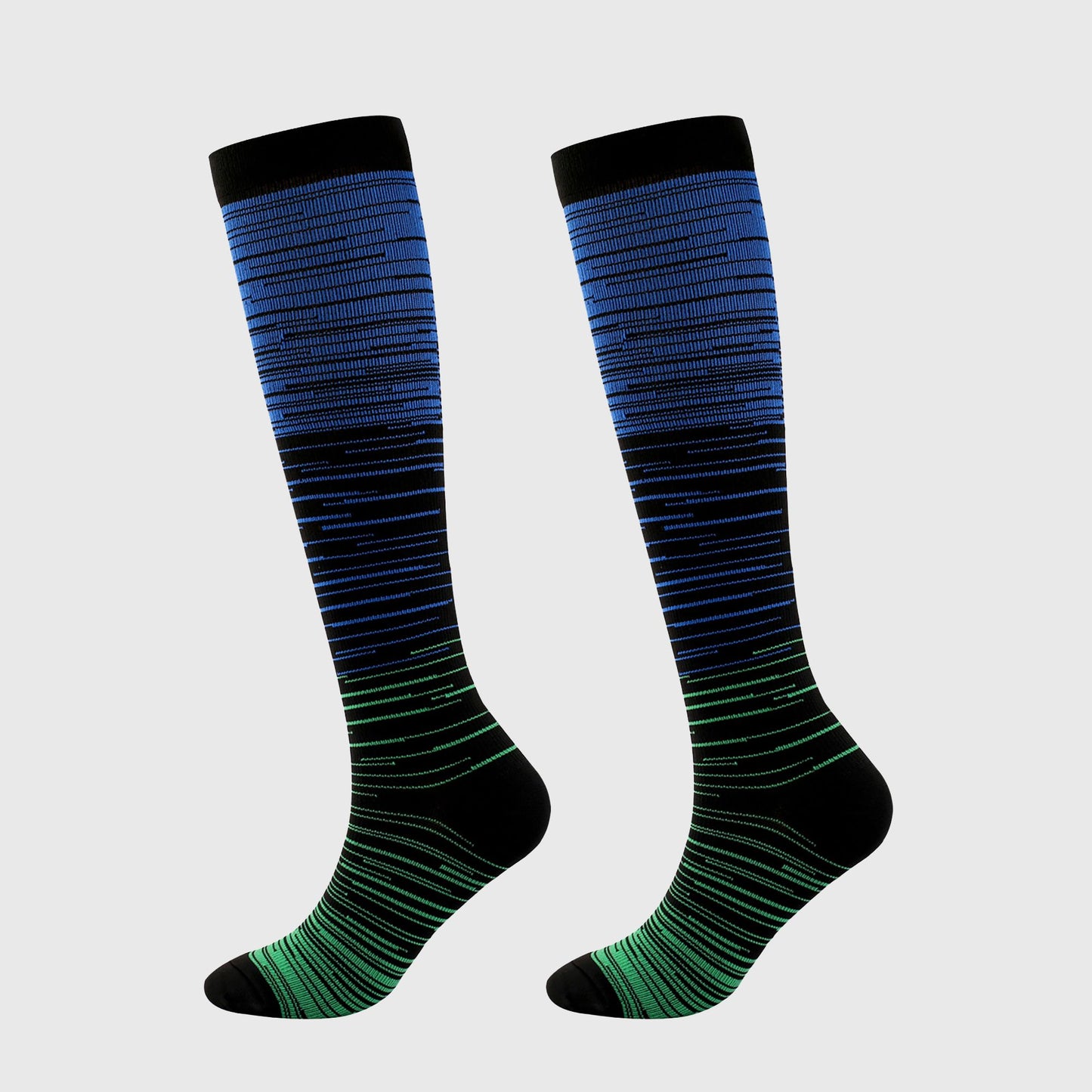 6pk Professional Athletic Compression Socks - Gradient Pressure Knee-High Socks for Fitness, Running & Recovery