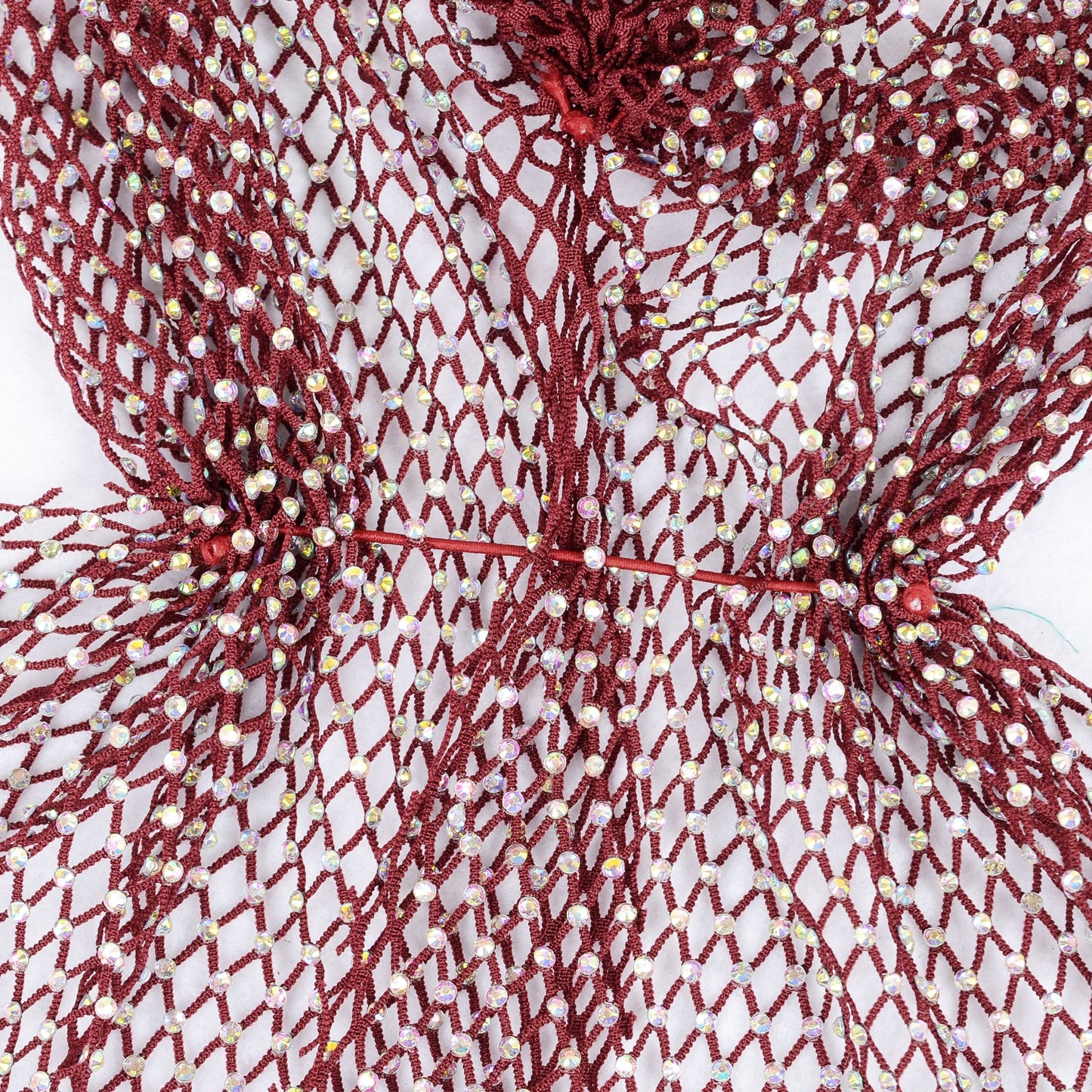 Rhinestone Mesh Head Wrap Sparkle Tie Back Hair Scarf