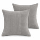2 Pack Soft Corduroy Throw Pillow Covers 18 x 18 Inch and 12 x 20 Inch