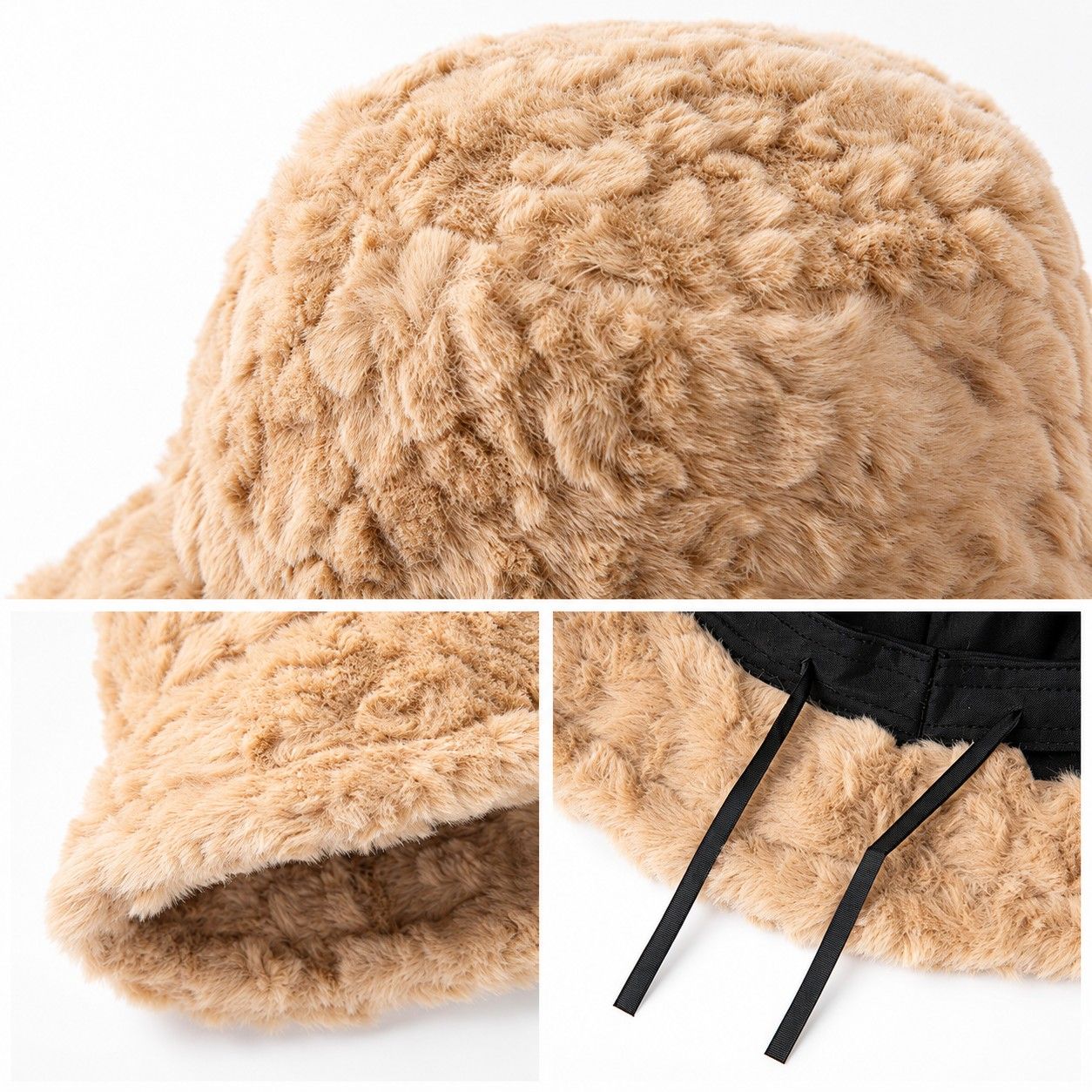Plush Bucket Hat Soft Fuzzy Teddy Winter Casual Fashion Hat