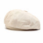 Heart Embroidered Newsboy Cap Textured Baker Boy Hat