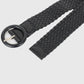 Sleek Woven Women's Belt with Plastic Buckle
