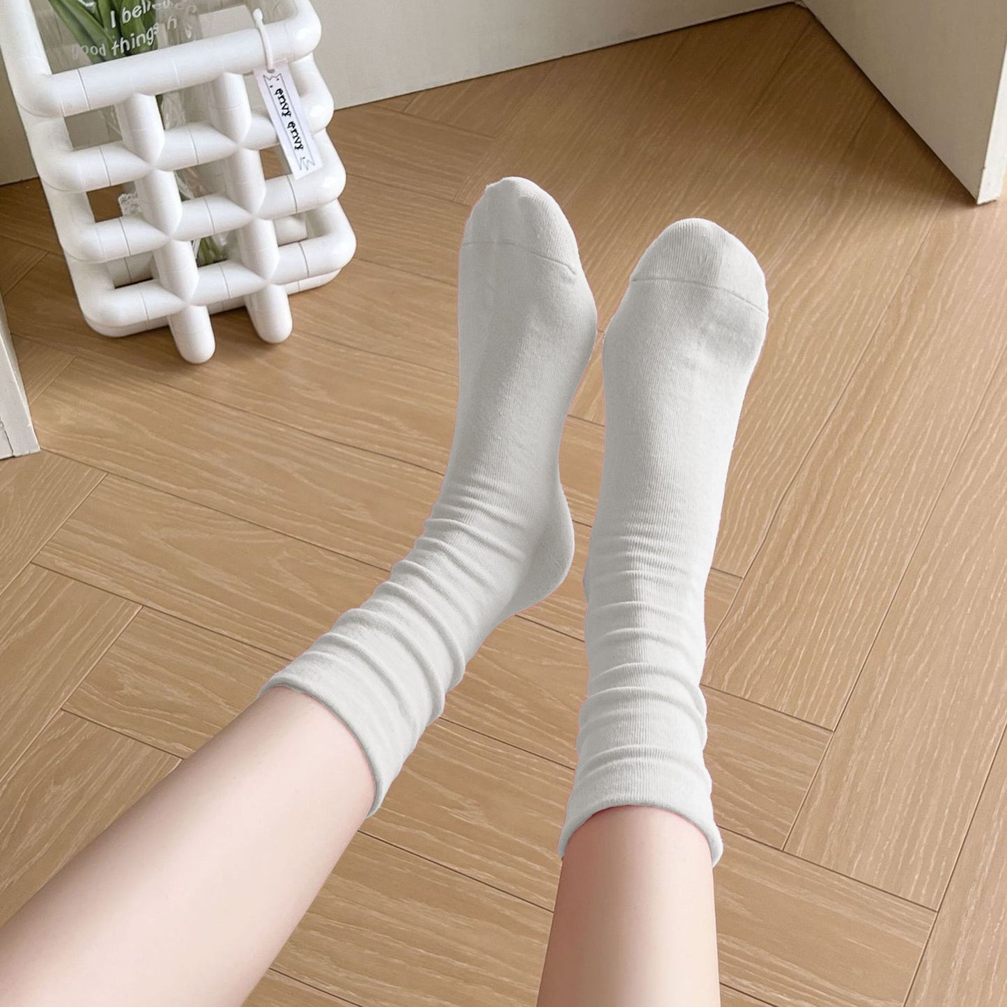 Slouchy Ankle Socks Soft Solid Cotton for Casual Comfort 2 Pairs