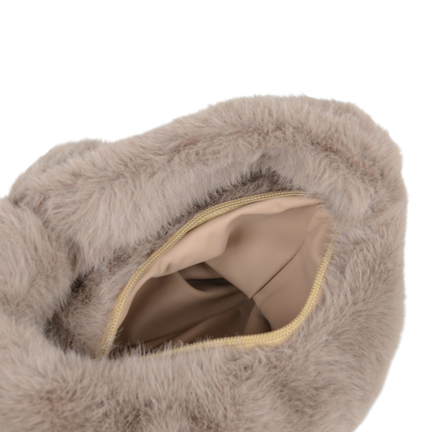 Soft Plush Bow Faux Fur Handbag Stylish Daily Shoulder Bag