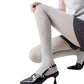 Diamond Pattern Knit Tights with Stretch Fit Suitable Height 5'1-5'8