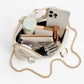 Clear PVC Mini Satchel Bag with Zipper Top and Detachable Chain Strap