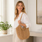 Woven Shoulder Bag - Lightweight Summer Tote for Beach and Vacation