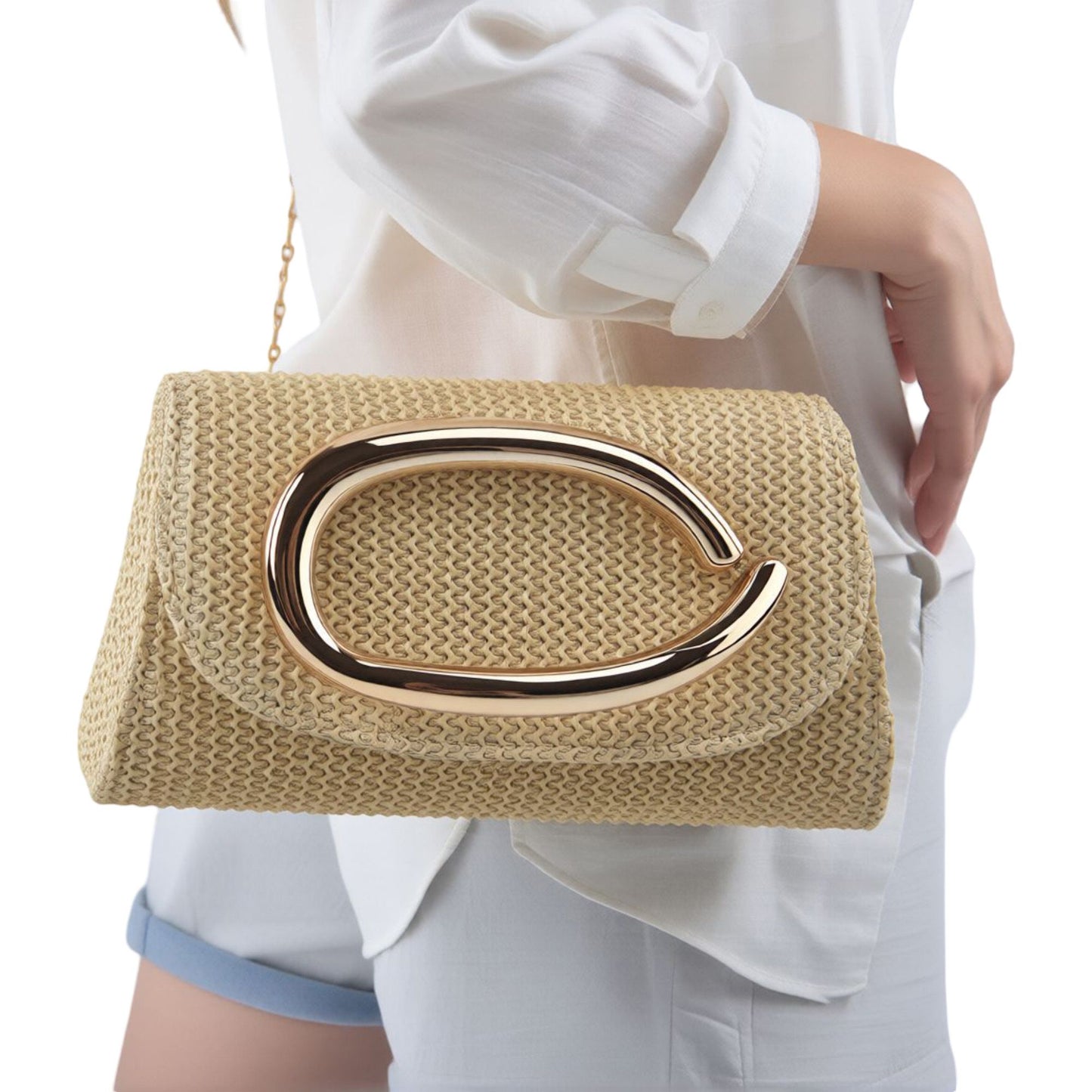 Clutch Bag with Magnetic Snap Closure