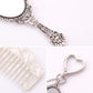 Mirror and Mini Comb Keychain Bag Charm with Heart Clip