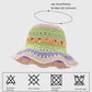 Women's Vibrant Multicolored Crochet Bucket Hat