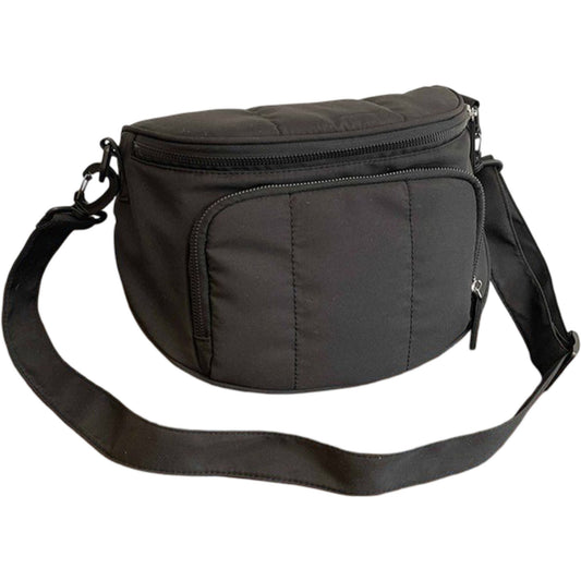 Crossbody Shoulder Bag with Multiple Zip Pockets and Adjustable Strap