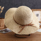 Wide - Brim Straw Sun Hat with Leather Tie