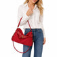 Slouchy Shoulder Hobo Bag with Adjustable Strap Buckle Detail and Inner Zip Pocket
