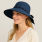 Women's Wide Brim Straw Hat with Braided Band and Contrast Bow Detail