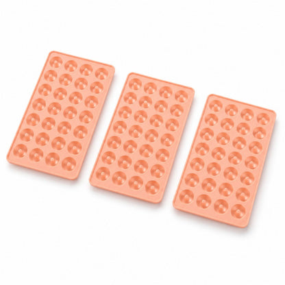 Mini Donut Silicone Baking Mold Set of 3 Nonstick Tray for Home Baking Treats
