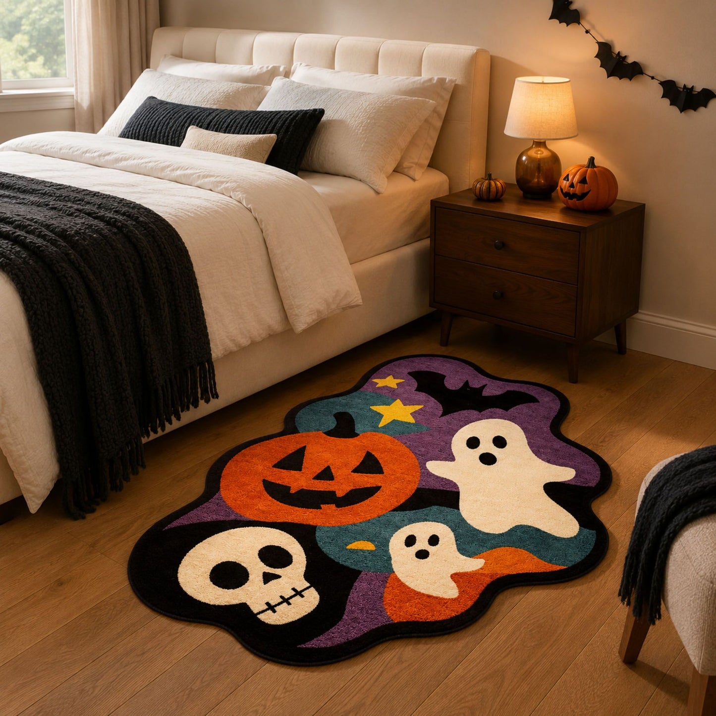 Halloween Shaped Long Accent Rug Nonslip Floor Mat 15.7 x 47.2 Inches