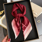 Satin Square Scarf with Rope Chain Border Print 27x27in