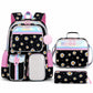 3pc Daisy Print School Backpack Lunch Bag Pencil Case Set