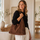 Oversized Suede-Like Hobo Shoulder Bag with Long Strap