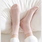 Womens Lightweight Breathable Crew Socks 4-Pack Delicate Knit Pattern Soft Stretch Comfort Fit