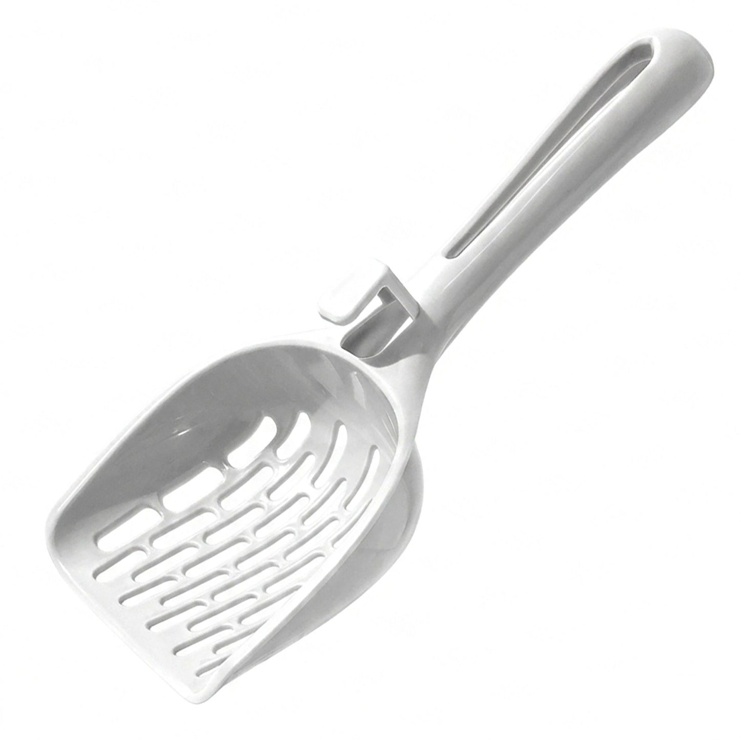 Plastic Cat Litter Scoop with Sifter Slots and Hanging Handle