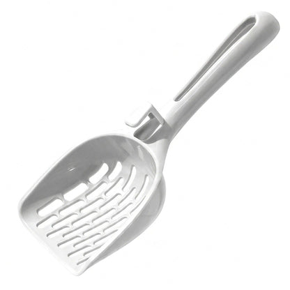 Plastic Cat Litter Scoop with Sifter Slots and Hanging Handle
