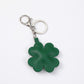 Four-Leaf Clover Bag Charm with Silver Tone Clip