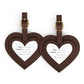 2 Pack Heart Shaped Luggage Tags with Buckle Straps