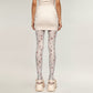 2pcs Women's Sheer Floral Print Tights with Delicate Allover Pattern