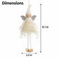 2pk Lace Angel Christmas Tree Ornaments